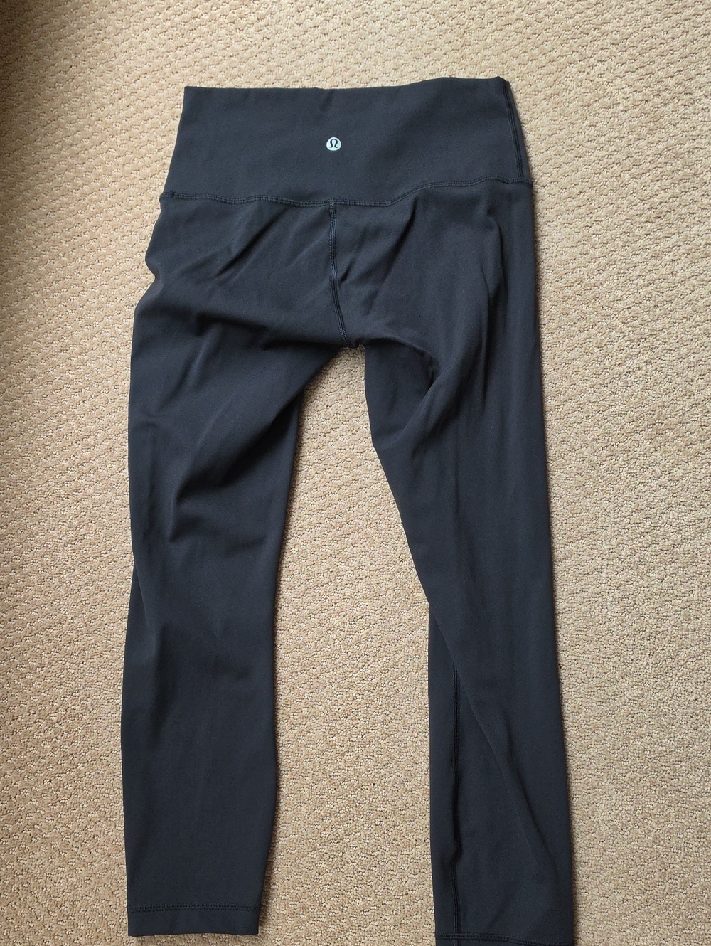 Lululemon Black High-Rise Leggings with Signature Logo